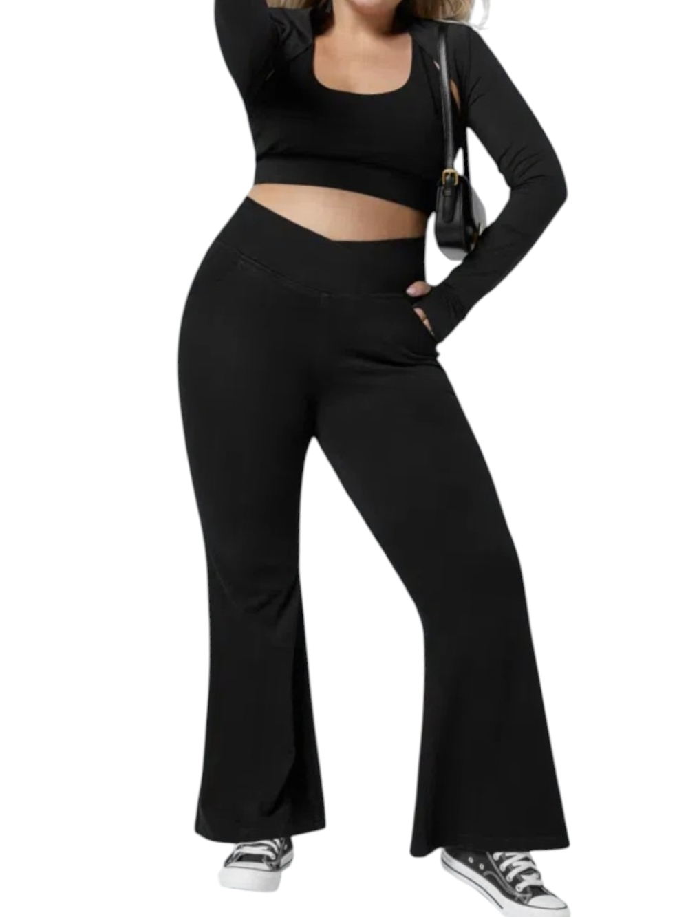 HALARA FLEX™ HIGH WAISTED CROSSOVER POCKET WASHED CASUAL PLUS JEANS SIZE 2XP - Picture 8 of 9